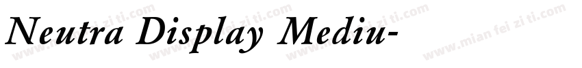 Neutra Display Mediu字体转换